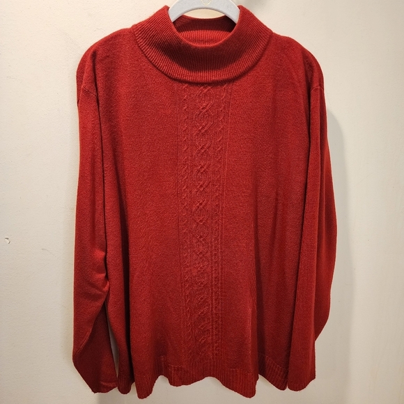 DRESSBARN women's Red Turtleneck sweater size 18/20 - Picture 1 of 10